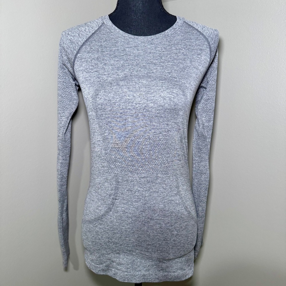 Lululemon Swiftly Tech Long Sleeve Crew‎ Heathered Grey Size 6